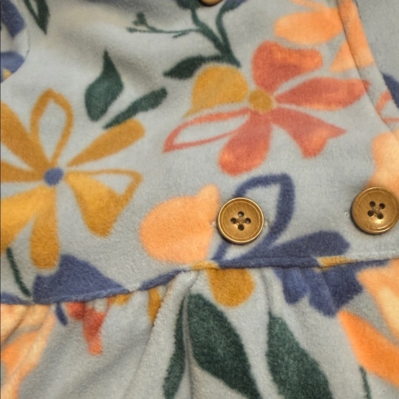 Carter's Blue Floral Fleece Jacket and Levi’s Jean. 24 mos. - Picture 3 of 5